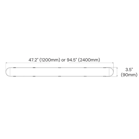 LED Surface Mount Vapor Proof LED Light Fixture - High Efficiency 