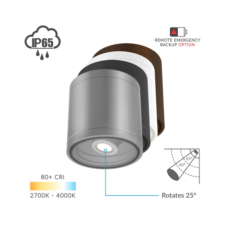 Alcon 11236-ADJ Architectural 6-Inch Adjustable Cylinder Ceiling LED Light