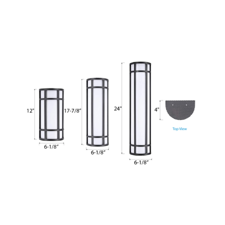 Alcon 11256 Architectural Outdoor LED Frosted Lens Wall Sconce