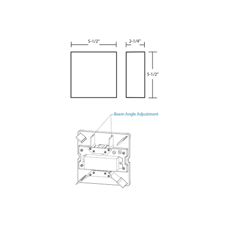 Alcon 11257 Architectural Rectangular Cube Outdoor LED Wall Light