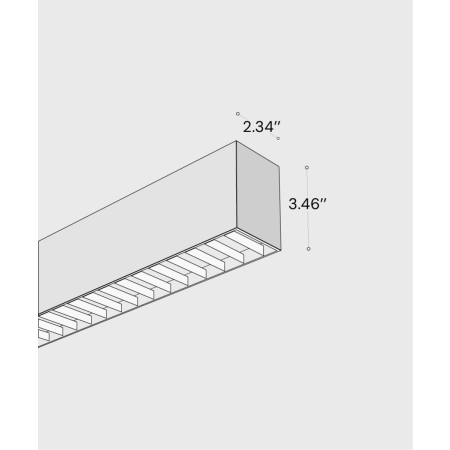 12100-22-W-L linear LED wall light shown with black finish and louver lens