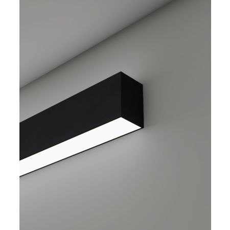 12100-22-W linear LED wall light shown with black finish and diffuser lens