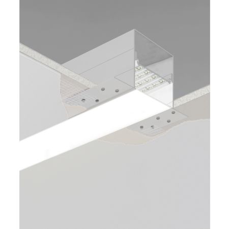 12100-33-R 3.75-inch LED Linear Recessed Light product rendering shown with a flush trimless lens