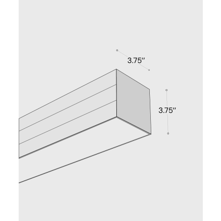 Alcon 12100-33-S, surface linear ceiling light shown in black finish and with a flush trim-less lens.