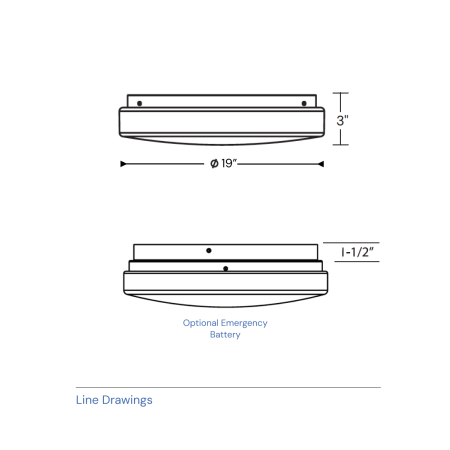 19-Inch Round Drum Cloud LED Light