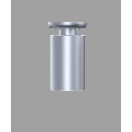 Alcon 12400-4S, surface commercial cylindrical ceiling light shown in grey finish