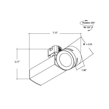 Architectural 2.5-Inch LED Track Light Head