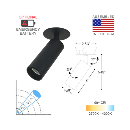 Product rendering of the 13351 monopoint light by Alcon Lighting with a white finish