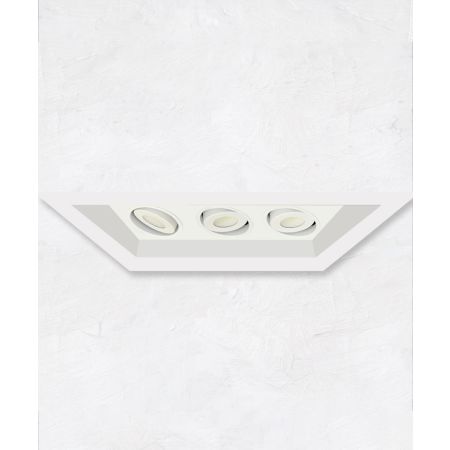 3-Head Multiple Flanged Adjustable LED Recessed Light