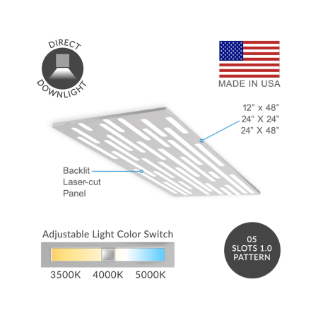 Modern Decorative Slots 1.0 Flat Panel LED Light