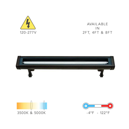 31024 outdoor LED sign light product rendering shown with a black finish and knuckle mounts