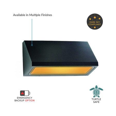 Alcon 11241-S Turtle Friendly Dark Sky Architectural Amber LED Wall Mount Light Fixture