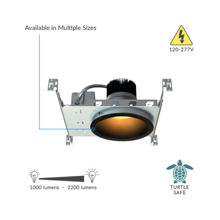 Alcon Lighting 11242 Turtle Friendly Architectural Amber LED Commercial Downlight Fixture