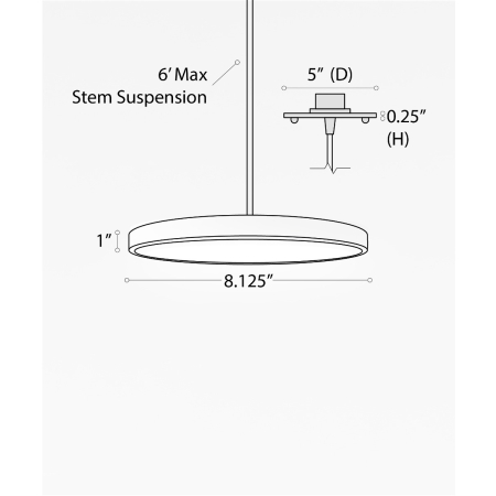 12182-7 LED disk light shown in a black finish and with a 7-inch diameter flush lens.