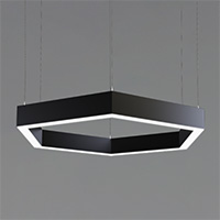 4-Foot Hexagon LED Pendant Uplight and Downlight