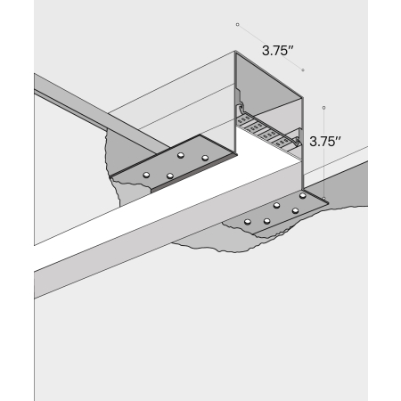 Alcon 12100-33-R-R, regressed LED linear recessed light shown with a flush trim-less lens.