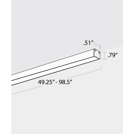 The 12108 architectural strip light, shown in a white finish with a flush trimless lens.