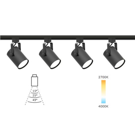 Alcon Lighting 13124-4 Sinch Architectural LED Cylinder Track Light Fixture kit - 4 Light