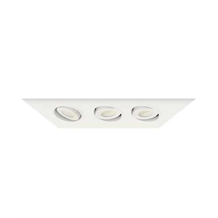 3-Head Multiple Flanged Adjustable LED Recessed Light