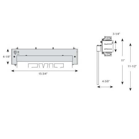 Alcon 16116-WM Single Sided Edge Lit Wall Mount LED Exit Sign