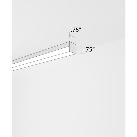 Alcon 12100-10-S, surface linear ceiling light shown in black finish and with a flush trim-less lens.