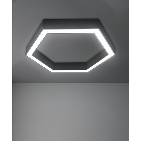 2.5-Inch Hexagon LED Flush Mount Linear Ceiling Light