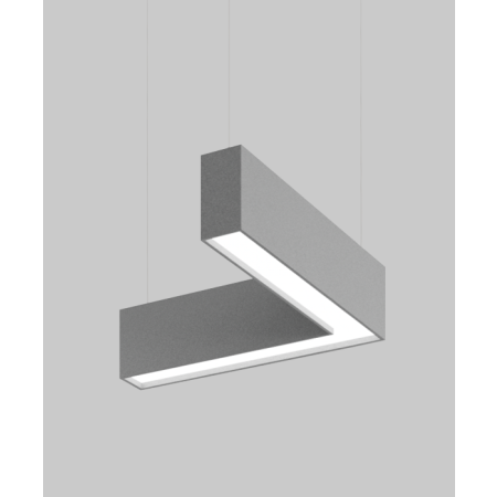 Alcon 12101-20-L-8 acoustic pendant light shown with cobalt finish and L-shaped housing