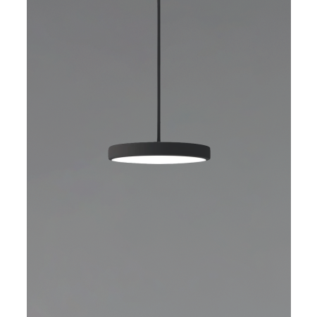 12182-5 LED disk light shown in a black finish with a flush polycarbonate frosted lens.