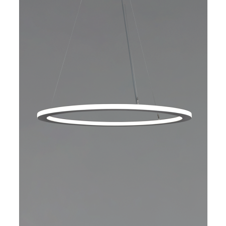 Alcon 12280-P, suspended commercial pendant light shown in silver finish and with a flush trim-less lens.