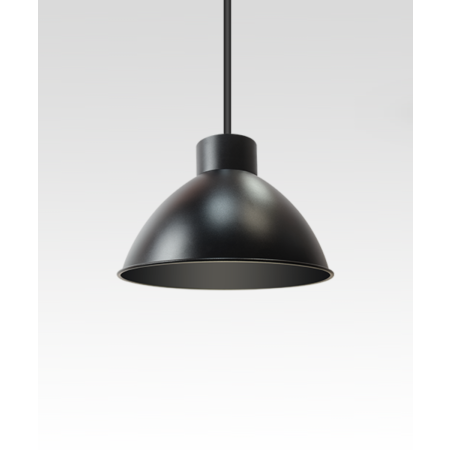 Alcon Lighting 12345 LED Dome Pendant light shown in black satin finish.