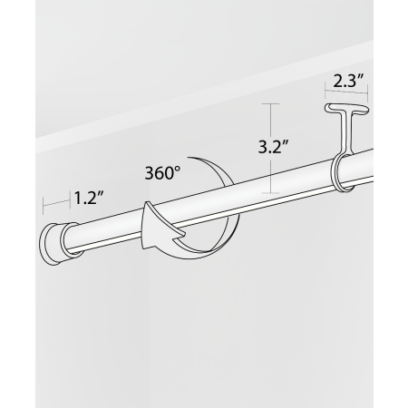 Alcon 14205, surface mount linear wall light shown in a white finish and with a flush trimless lens.