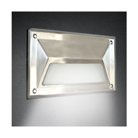 Alcon 9608-SS Recessed Wall-Mounted Stainless Steel LED Step and Driveway Light