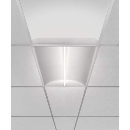 Alcon Lighting 14010-R LED Recessed Troffer Panel slim center beam LED light with a white finish.