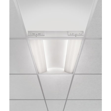 Alcon Lighting 7018-R LED recessed troffer panel light with a white finish.