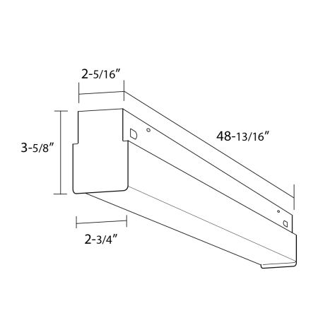 Alcon Lighting 11243-4 Block Architectural LED 4 Foot Linear Surface Mount Direct Light Strip