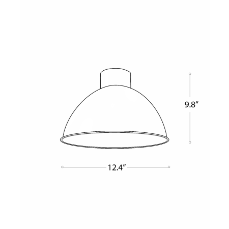 12-Inch Wattage-Selectable LED Half-Moon Dome Ceiling Light