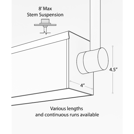 Alcon 12100-41-P, wet location pendant light shown in white finish and with an upward facing flushed wrapping lens and bottom flushed lens.