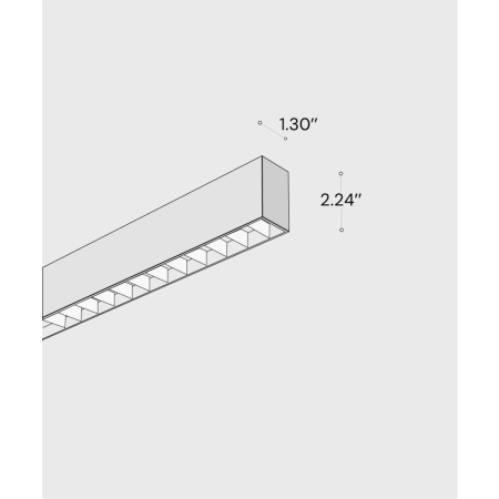 12100-12-W-L linear LED wall light shown with black finish and louver lens