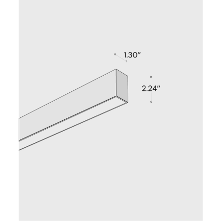 12100-12-W linear LED wall light shown with black finish and diffuser lens