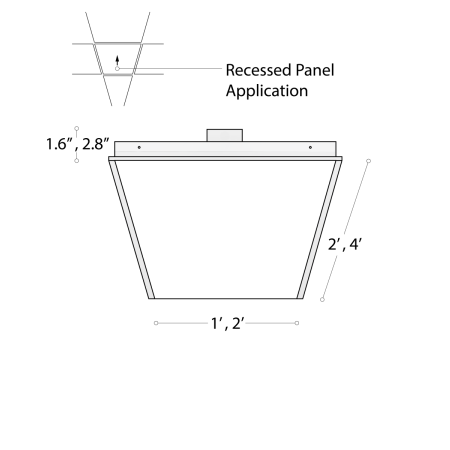 Alcon Lighting 14075-R LED 
recessed troffer panel light with a white finish.