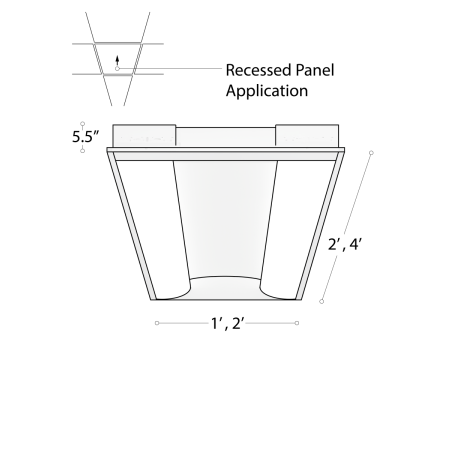 Alcon Lighting 7018-R LED recessed troffer panel light with a white finish.