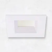 14009 Baffled Square LED Can Light shown with a white finish